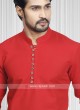 Men Red Solid Short Kurta